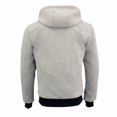 Nexgen Heat Men’s Silver Heated Hoodie Jacket – Winter Motorcycle Riding Gear for Cold Outdoors MPM1714SET