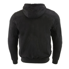 Milwaukee Leather Men's Streetguard Black CE Armored Riding Hoodie, Shoulder and Elbow Armor - MPM1788