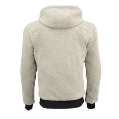 Milwaukee Leather Men's Streetguard Silver CE Armored Riding Hoodie, Shoulder and Elbow Armor - MPM1788