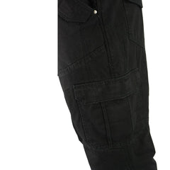Milwaukee Leather MPM5590 Men's Black CE Armored Cargo Jeans Pants Reinforced w/ Aramid by DuPont Fibers