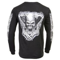 Milwaukee Leather MPMH117002 Mens 'Assassin' Double Sided Black Long Sleeve Shirt