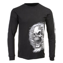 Milwaukee Leather MPMH117002 Mens 'Assassin' Double Sided Black Long Sleeve Shirt