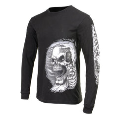 Milwaukee Leather MPMH117002 Mens 'Assassin' Double Sided Black Long Sleeve Shirt