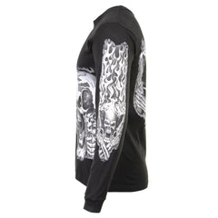 Milwaukee Leather MPMH117002 Mens 'Assassin' Double Sided Black Long Sleeve Shirt