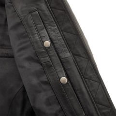 FIL121CMB-BKCG-Nancy - Women's Moto Bomber Leather Jacket