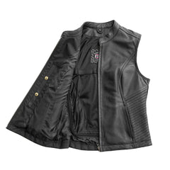 FIL584CDM-Nina Women's Motorcycle Leather Vest