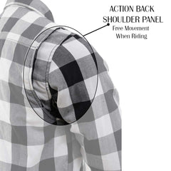 NexGen NXM1601SET Men's 'Riffraff' Black and White Heated Flannel Long Sleeve Shirt (Rechargeable Battery Pack Included)