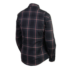 Nexgen Heat Nxl2602set Women's 'Bonnie' Black Grey Red Heated Flannel Long Sleeve Shirt (Rechargeable Battery Pack Included)