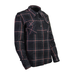 Nexgen Heat Nxl2602set Women's 'Bonnie' Black Grey Red Heated Flannel Long Sleeve Shirt (Rechargeable Battery Pack Included)