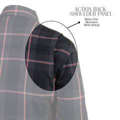 Nexgen Heat Nxl2602set Women's 'Bonnie' Black Grey Red Heated Flannel Long Sleeve Shirt (Rechargeable Battery Pack Included)