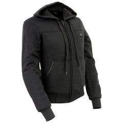 NexGen Heat Women’s Black Heated Hoodie Jacket, – Front Zipper Insulated Thermal Wear