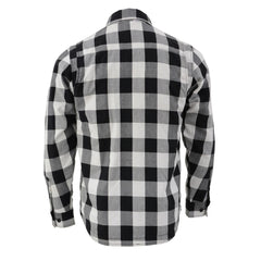 NexGen NXM1601SET Men's 'Riffraff' Black and White Heated Flannel Long Sleeve Shirt (Rechargeable Battery Pack Included)