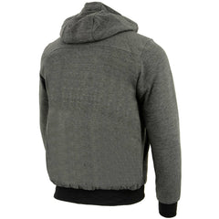 Nexgen Heat NXM1713SET Men's Grey Heated Zipper Front Hoodie - for Winter Cold Weather Riding Outdoors