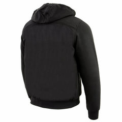 Nexgen Heat Men’s Black Heated Hoodie Jacket – Winter Motorcycle Riding Gear for Cold Outdoors MPM1713SET