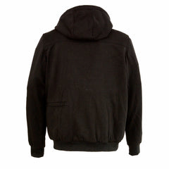 Nexgen Heat NXM1717DUAL Men's Black Heated Hoodie w/ Dual Power Technology - Biker Jacket for Winter w/Battery Pack