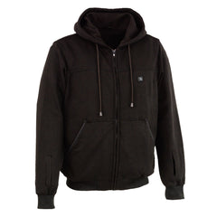 Nexgen Heat NXM1717DUAL Men's Black Heated Hoodie w/ Dual Power Technology - Biker Jacket for Winter w/Battery Pack