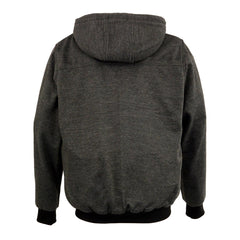Nexgen Heat MPM1717DUAL Men's Grey Heated Hoodie w/ Dual Power Technology - Biker Jacket for Winter w/Battery Pack