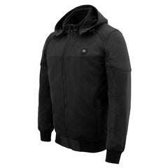 Nexgen Heat MPM1761SET Men’s Black Heated Soft Shell Racing Style Motorcycle Heated Jacket for Winter Cold Weather