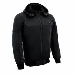 Nexgen Heat MPM1761SET Men’s Black Heated Soft Shell Racing Style Motorcycle Heated Jacket for Winter Cold Weather