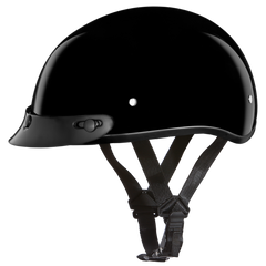 D1-A D.O.T. DAYTONA SKULL CAP- HI-GLOSS BLACK