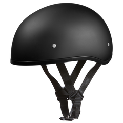 D1-BNS D.O.T. DAYTONA SKULL CAP W/O VISOR - DULL BLACK