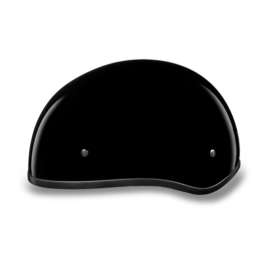 D1-ANS D.O.T. DAYTONA SKULL CAP W/O VISOR - HI-GLOSS BLACK