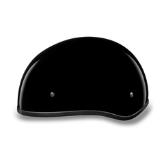 D1-ANS D.O.T. DAYTONA SKULL CAP W/O VISOR - HI-GLOSS BLACK