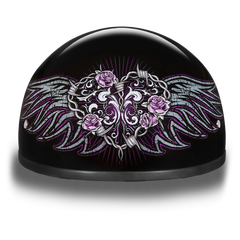 D6-BWH D.O.T. DAYTONA SKULL CAP - W/ BARBED WIRE HEART