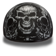 D6-G D.O.T. DAYTONA SKULL CAP - W/ GUNS