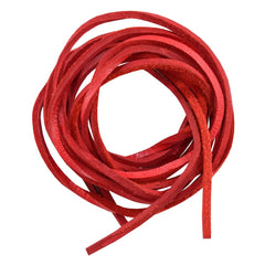 Slred 6' Feet Leather Laces - Red