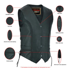 Enchantia Women's leather motorcycle vest