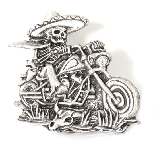Milwaukee Leather Sombrero Skeleton Rider Pin PNA1205