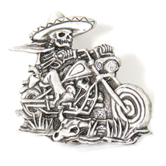 Milwaukee Leather Sombrero Skeleton Rider Pin PNA1205