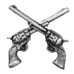 Milwaukee Leather Crossed Guns Pewter Pin PNA1289
