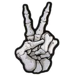 Hot Leathers 3" x 5" Skeleton Peace Sign Patch