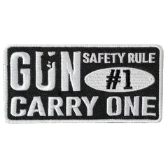 Hot Leathers Gun Saftey 4" X 2" Embroidered Patch PPW1107
