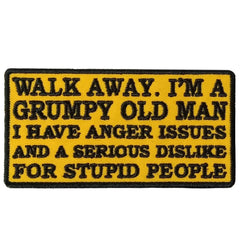 Hot Leathers Walk Away Im Grumpy 4" X 2" Embroidered Patch PPW1151