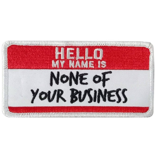 Hot Leathers My Name Is 4" X 2" Embroidered Patch PPW1188