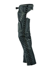 Women's Gray Stylish Lightweight Hip Set Chaps