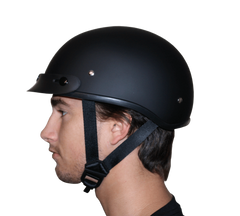 D1-BNS D.O.T. DAYTONA SKULL CAP W/O VISOR - DULL BLACK