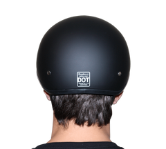 D1-BNS D.O.T. DAYTONA SKULL CAP W/O VISOR - DULL BLACK