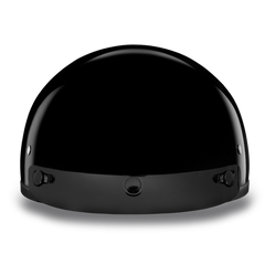 D1-A D.O.T. DAYTONA SKULL CAP- HI-GLOSS BLACK