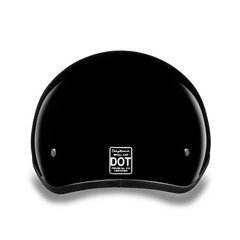 D1-ANS D.O.T. DAYTONA SKULL CAP W/O VISOR - HI-GLOSS BLACK