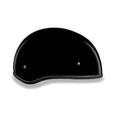 D1-ANS D.O.T. DAYTONA SKULL CAP W/O VISOR - HI-GLOSS BLACK