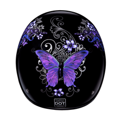 D6-B D.O.T. DAYTONA SKULL CAP - W/ BUTTERFLY