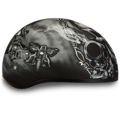 D6-G D.O.T. DAYTONA SKULL CAP - W/ GUNS