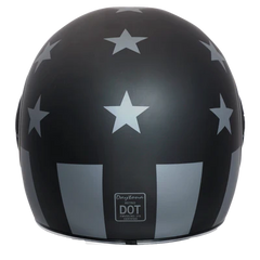 R6-CAS DOT Daytona Retro Full Face Motorcycle Helmet: Vintage Style for Men, Women, & Youth - W/ Captain America Stealth