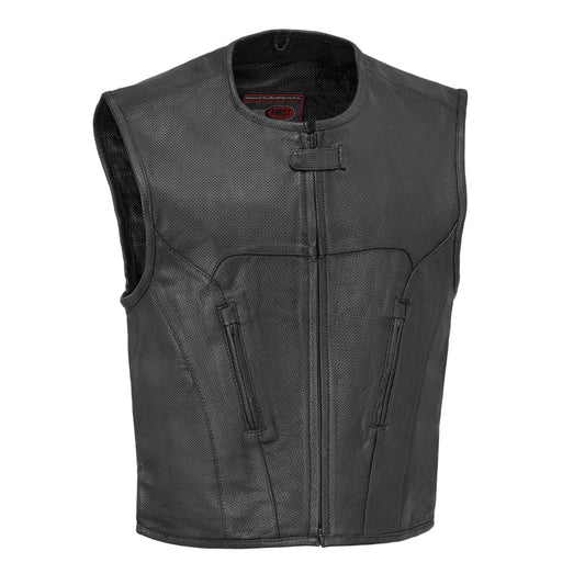 FIM647CDM-Raceway - Men's Motorcycle Perforated Leather Vest