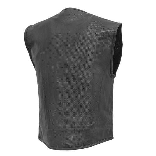 FIM647CDM-Raceway - Men's Motorcycle Perforated Leather Vest