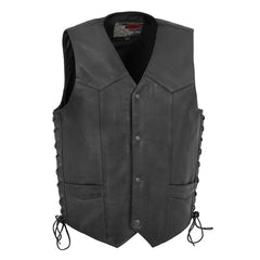 FIM652CDM-Rancher - Men's Motorcycle Western Style Leather Vest